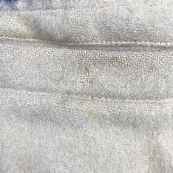 Vintage Hudson Bay 50's Bay Striped Pure Wool Blanket Coat Jacket Large - Picture 5 of 14